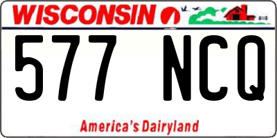 WI license plate 577NCQ