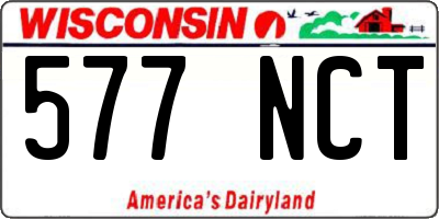WI license plate 577NCT