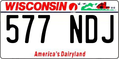WI license plate 577NDJ