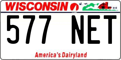 WI license plate 577NET