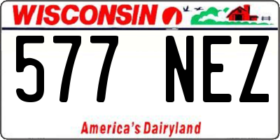 WI license plate 577NEZ