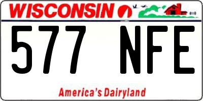 WI license plate 577NFE