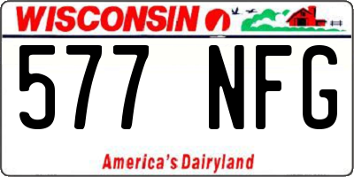 WI license plate 577NFG