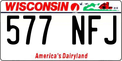 WI license plate 577NFJ