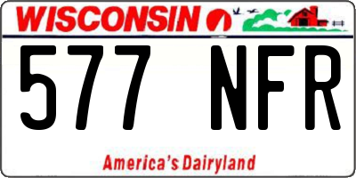 WI license plate 577NFR