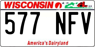 WI license plate 577NFV