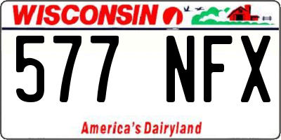 WI license plate 577NFX