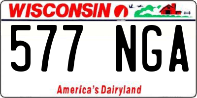 WI license plate 577NGA