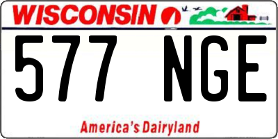 WI license plate 577NGE