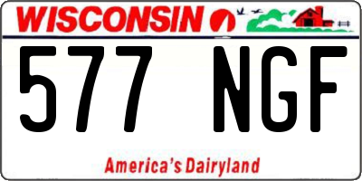 WI license plate 577NGF