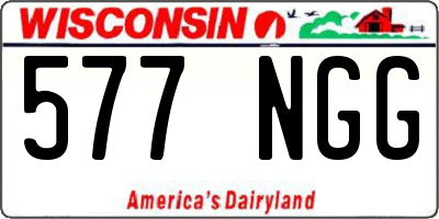 WI license plate 577NGG