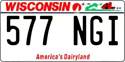 WI license plate 577NGI