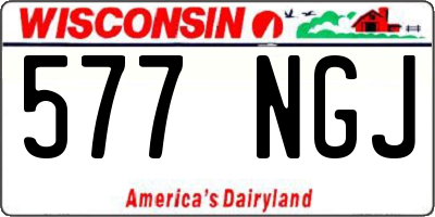 WI license plate 577NGJ