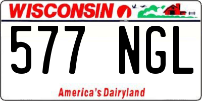 WI license plate 577NGL