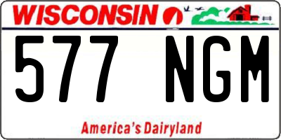 WI license plate 577NGM