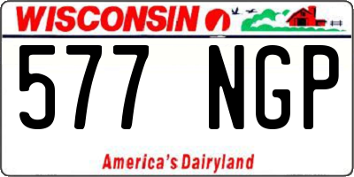 WI license plate 577NGP