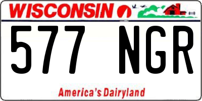 WI license plate 577NGR