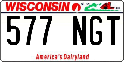 WI license plate 577NGT
