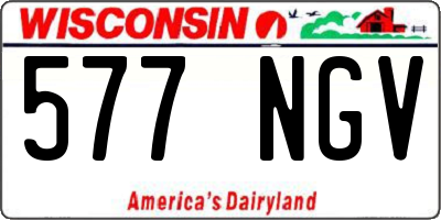 WI license plate 577NGV