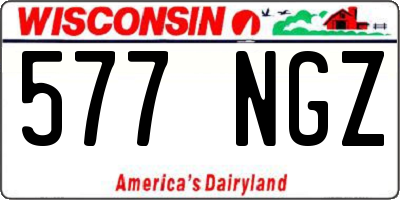 WI license plate 577NGZ