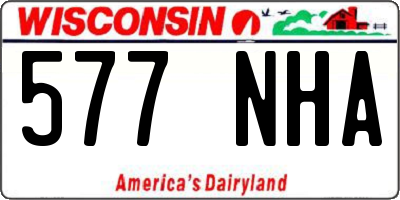 WI license plate 577NHA