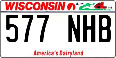 WI license plate 577NHB