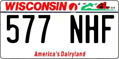 WI license plate 577NHF