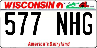 WI license plate 577NHG