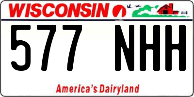 WI license plate 577NHH