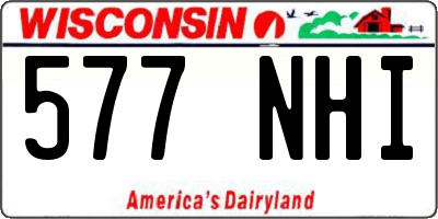 WI license plate 577NHI