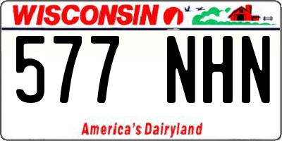 WI license plate 577NHN