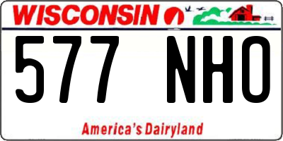 WI license plate 577NHO