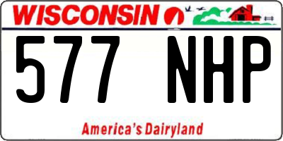 WI license plate 577NHP