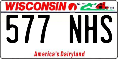 WI license plate 577NHS