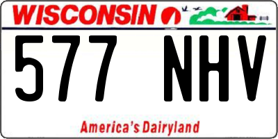WI license plate 577NHV