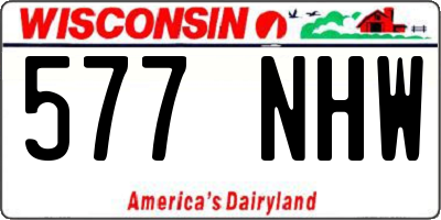 WI license plate 577NHW