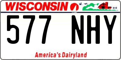 WI license plate 577NHY