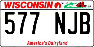 WI license plate 577NJB