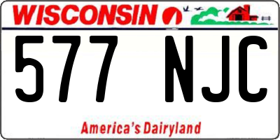 WI license plate 577NJC