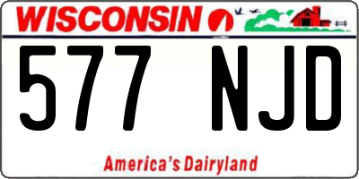 WI license plate 577NJD