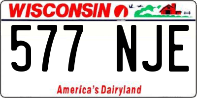 WI license plate 577NJE