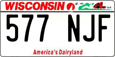 WI license plate 577NJF
