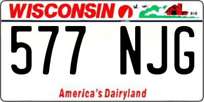 WI license plate 577NJG