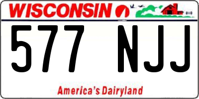 WI license plate 577NJJ