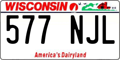 WI license plate 577NJL