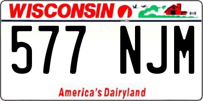 WI license plate 577NJM