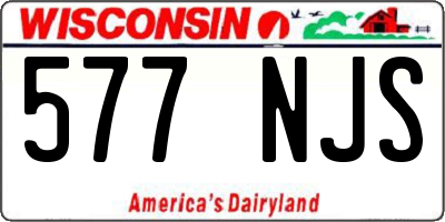 WI license plate 577NJS