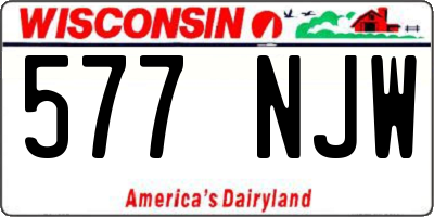 WI license plate 577NJW
