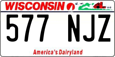 WI license plate 577NJZ