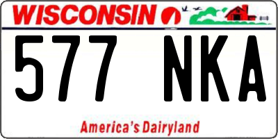 WI license plate 577NKA